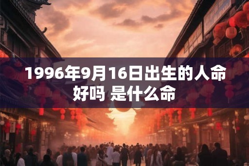 1996年9月16日出生的人命好吗 是什么命