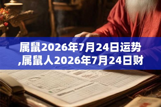 属鼠2026年7月24日运势,属鼠人2026年7月24日财运,生肖鼠2026年7月24日运势 属鼠2026年7月24日运势,属鼠人2026年7月24日财运,生肖鼠2026年7月24日运势