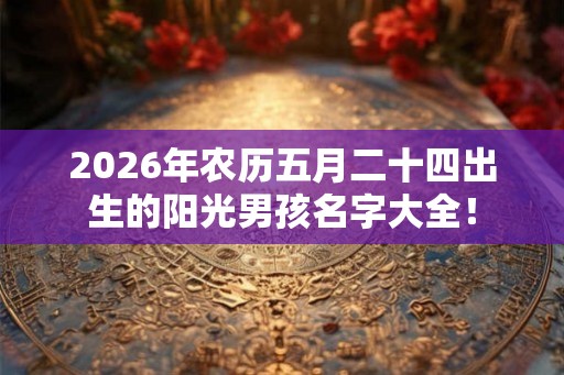 2026年农历五月二十四出生的阳光男孩名字大全！