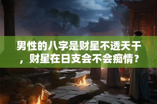 男性的八字是财星不透天干，财星在日支会不会痴情？