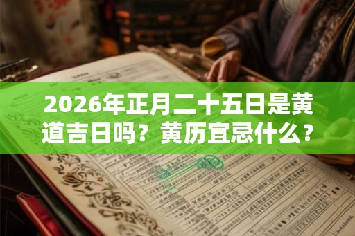 2026年正月二十五日是黄道吉日吗？黄历宜忌什么？