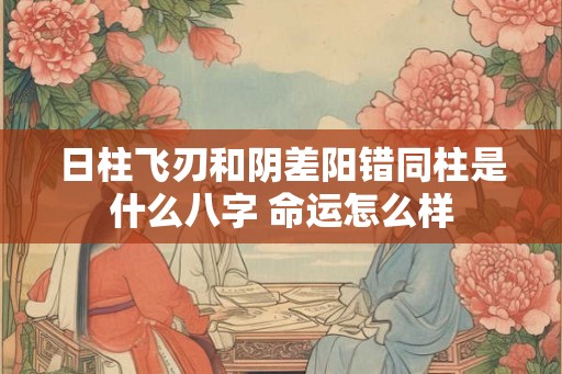 日柱飞刃和阴差阳错同柱是什么八字 命运怎么样 日柱飞刃和阴差阳错同柱是什么八字 命运怎么样