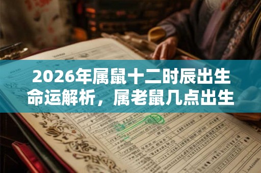 2026年属鼠十二时辰出生命运解析，属老鼠几点出生最好？