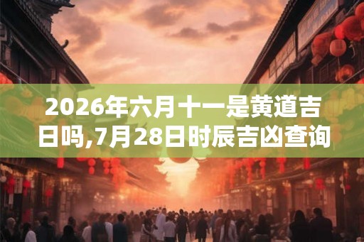 2026年六月十一是黄道吉日吗,7月28日时辰吉凶查询 2026年六月十一是黄道吉日吗,7月28日时辰吉凶查询