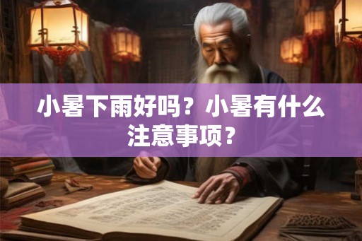 小暑下雨好吗？小暑有什么注意事项？