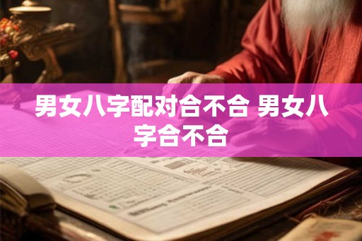 男女八字配对合不合 男女八字合不合