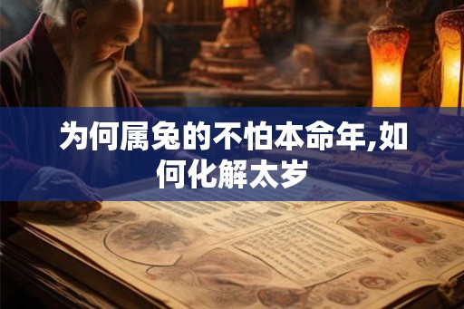 为何属兔的不怕本命年,如何化解太岁