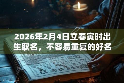 2026年2月4日立春寅时出生取名，不容易重复的好名字