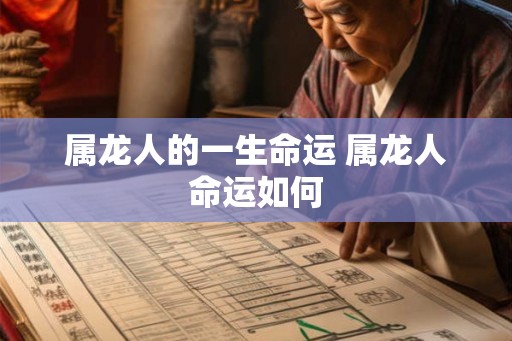 属龙人的一生命运 属龙人命运如何 属龙人的一生命运 属龙人命运如何