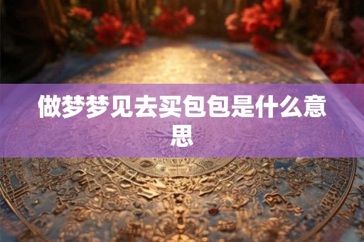 做梦梦见去买包包是什么意思
