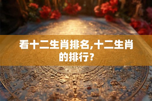 看十二生肖排名,十二生肖的排行？