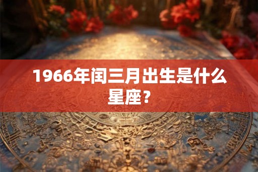1966年闰三月出生是什么星座? 1966年闰三月出生是什么星座?