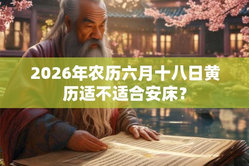 2026年农历六月十八日黄历适不适合安床？