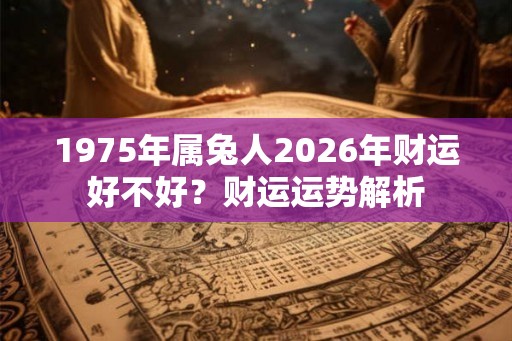 1975年属兔人2026年财运好不好？财运运势解析