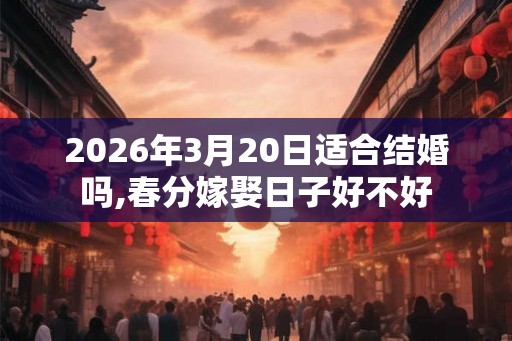 2026年3月20日适合结婚吗,春分嫁娶日子好不好