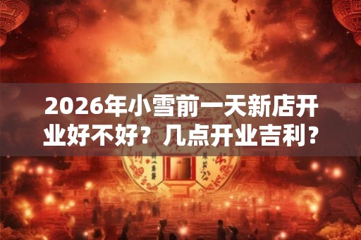 2026年小雪前一天新店开业好不好？几点开业吉利？