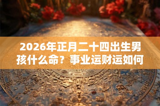 2026年正月二十四出生男孩什么命？事业运财运如何？
