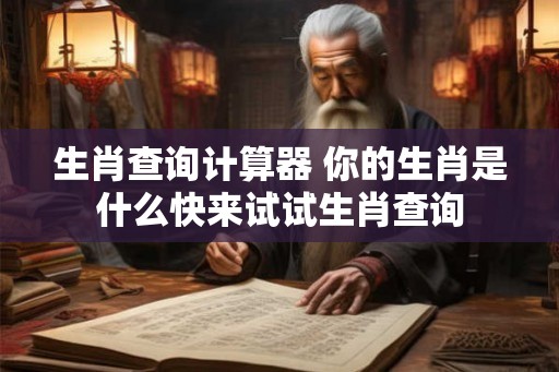 生肖查询计算器 你的生肖是什么快来试试生肖查询 生肖查询计算器 你的生肖是什么快来试试生肖查询