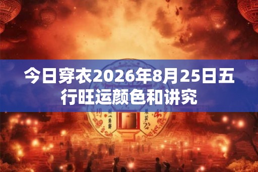 今日穿衣2026年8月25日五行旺运颜色和讲究