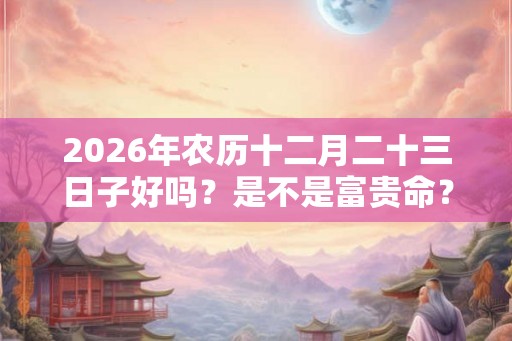 2026年农历十二月二十三日子好吗？是不是富贵命？