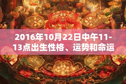 2016年10月22日中午11-13点出生性格、运势和命运 2016年10月22日中午11-13点出生性格、运势和命运