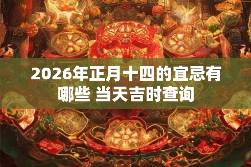 2026年正月十四的宜忌有哪些 当天吉时查询
