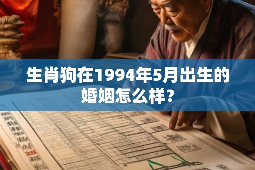 生肖狗在1994年5月出生的婚姻怎么样？
