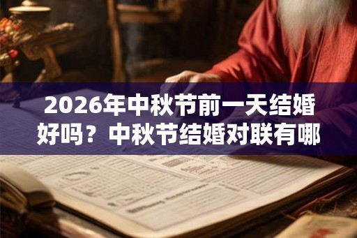 2026年中秋节前一天结婚好吗？中秋节结婚对联有哪些？