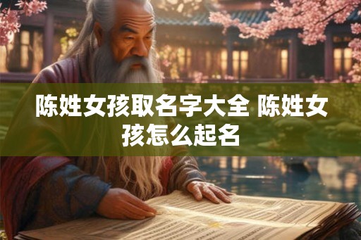 陈姓女孩取名字大全 陈姓女孩怎么起名 陈姓女孩取名字大全 陈姓女孩怎么起名