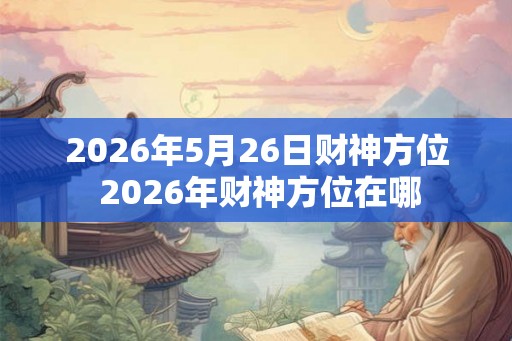 2026年5月26日财神方位 2026年财神方位在哪