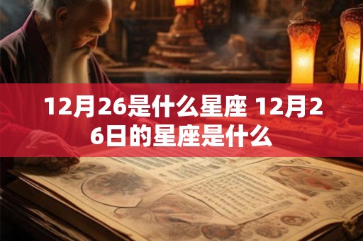 12月26是什么星座 12月26日的星座是什么 12月26是什么星座 12月26日的星座是什么