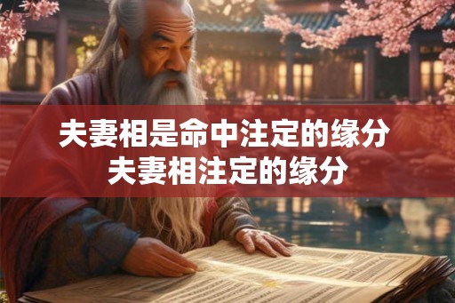 夫妻相是命中注定的缘分 夫妻相注定的缘分