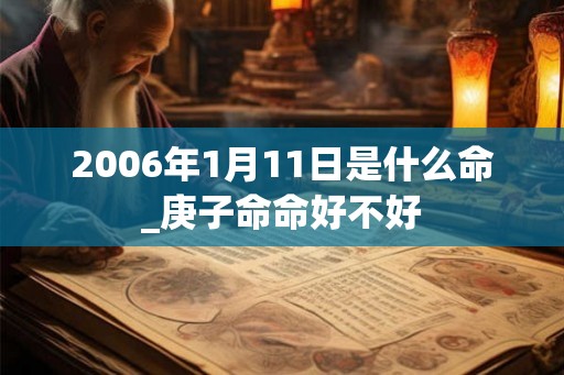2006年1月11日是什么命_庚子命命好不好