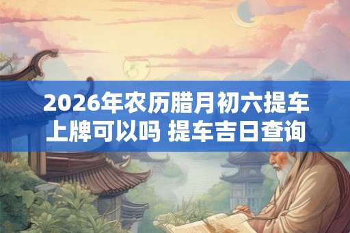2026年农历腊月初六提车上牌可以吗 提车吉日查询