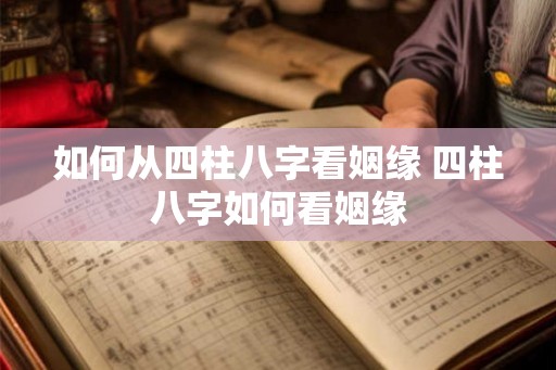 如何从四柱八字看姻缘 四柱八字如何看姻缘