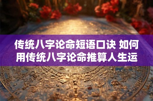 传统八字论命短语口诀 如何用传统八字论命推算人生运势