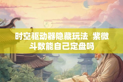 时空驱动器隐藏玩法  紫微斗数能自己定盘吗