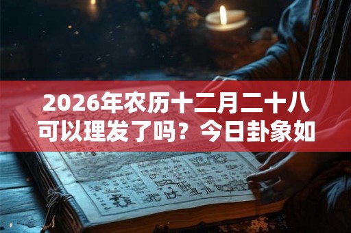 2026年农历十二月二十八可以理发了吗？今日卦象如何？