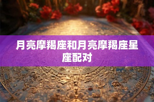 月亮摩羯座和月亮摩羯座星座配对