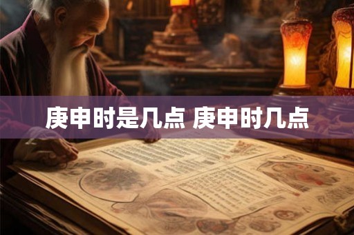 庚申时是几点 庚申时几点