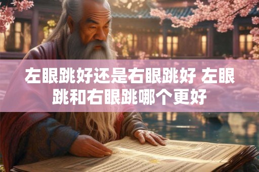左眼跳好还是右眼跳好 左眼跳和右眼跳哪个更好