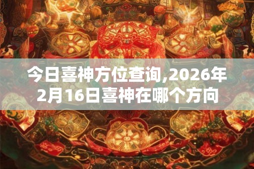 今日喜神方位查询,2026年2月16日喜神在哪个方向 今日喜神方位查询,2026年2月16日喜神在哪个方向