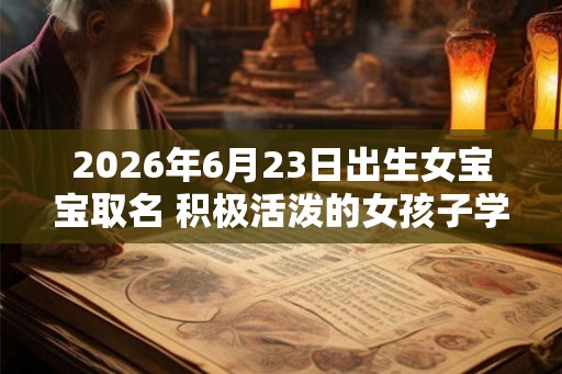 2026年6月23日出生女宝宝取名 积极活泼的女孩子学名