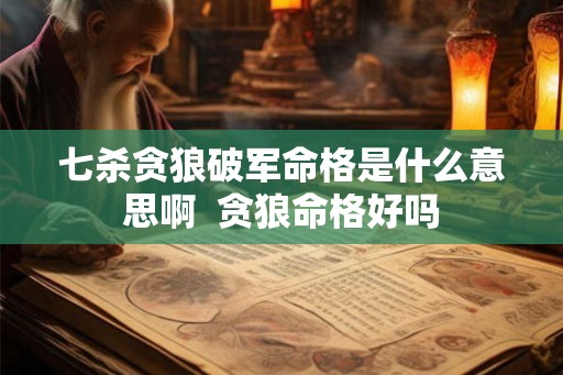七杀贪狼破军命格是什么意思啊  贪狼命格好吗