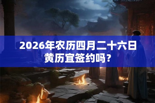2026年农历四月二十六日黄历宜签约吗？