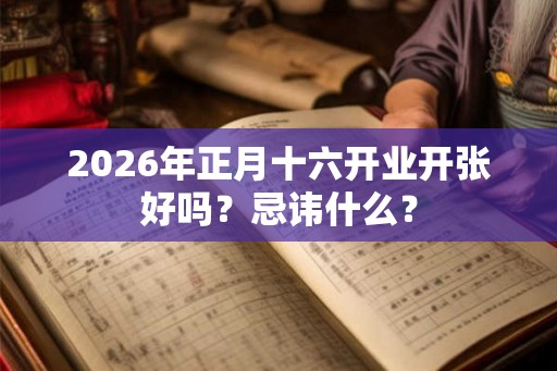 2026年正月十六开业开张好吗？忌讳什么？