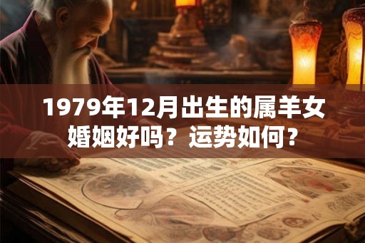 1979年12月出生的属羊女婚姻好吗?运势如何? 1979年12月出生的属羊女婚姻好吗?运势如何?