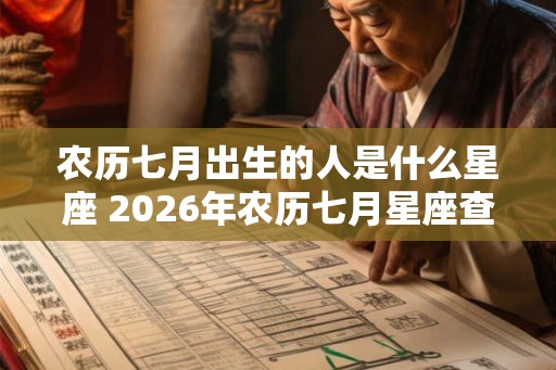 农历七月出生的人是什么星座 2026年农历七月星座查询 农历七月出生的人是什么星座 2026年农历七月星座查询