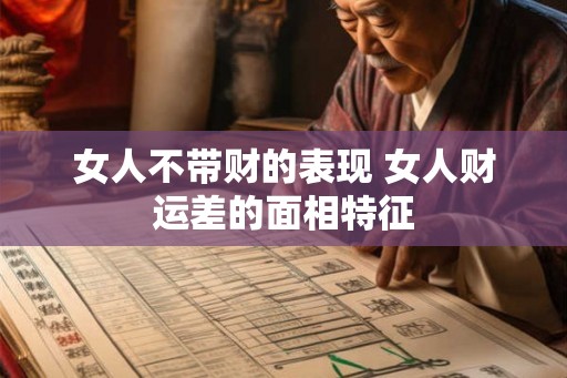 女人不带财的表现 女人财运差的面相特征