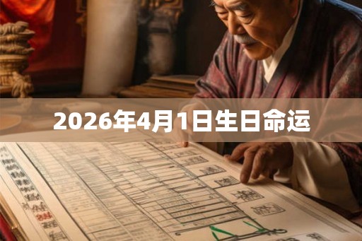 2026年4月1日生日命运
